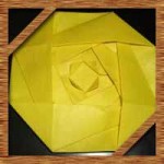 折り紙のバラの平面の折り方！カード作りに最適な簡単な作り方