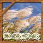 時候の挨拶9月中旬の候に結び!ビジネスの手紙やお礼状の例文は?
