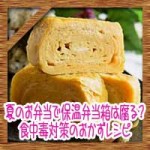 夏のお弁当で保温弁当箱は腐る?食中毒対策のおかずレシピ!