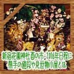 新宿花園神社酉の市!2016年日程に熊手の値段や見世物小屋とは